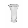 Lead Free Crystal Wide Mouth Vase Award w/ Round Footed Bottom (10")
